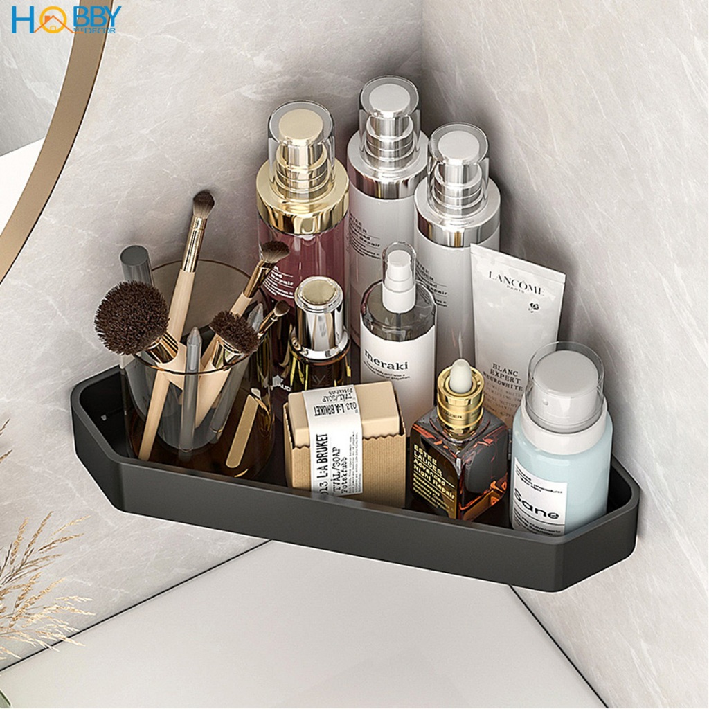 Kệ góc tường đa năng dán tường bằng nhôm không rỉ Hobby home decor KG