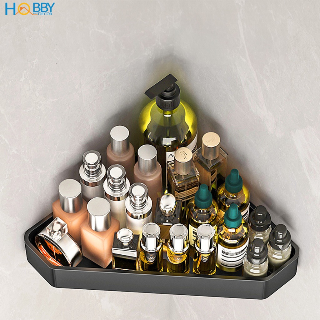 Kệ góc tường đa năng dán tường bằng nhôm không rỉ Hobby home decor KG