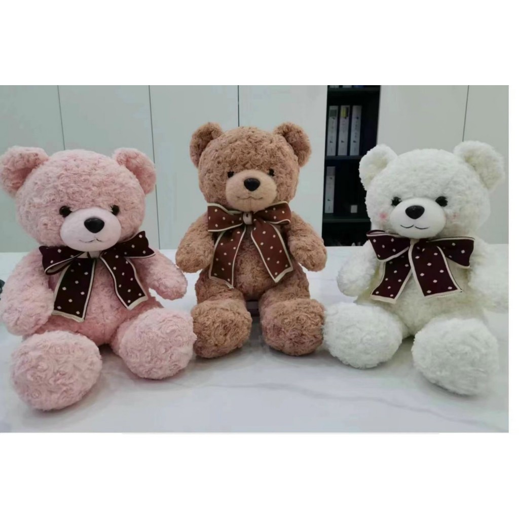 Gấu Bông Teddy Đeo Nơ, Gấu Bông Teddy Lông Xù Chất Vỏ Lông Mềm Mượt Vuốt Ve Thích Size 75 Cm,Babisu