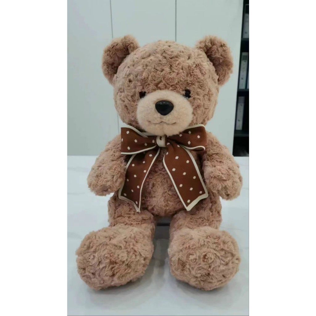 Gấu Bông Teddy Đeo Nơ, Gấu Bông Teddy Lông Xù Chất Vỏ Lông Mềm Mượt Vuốt Ve Thích Size 75 Cm,Babisu