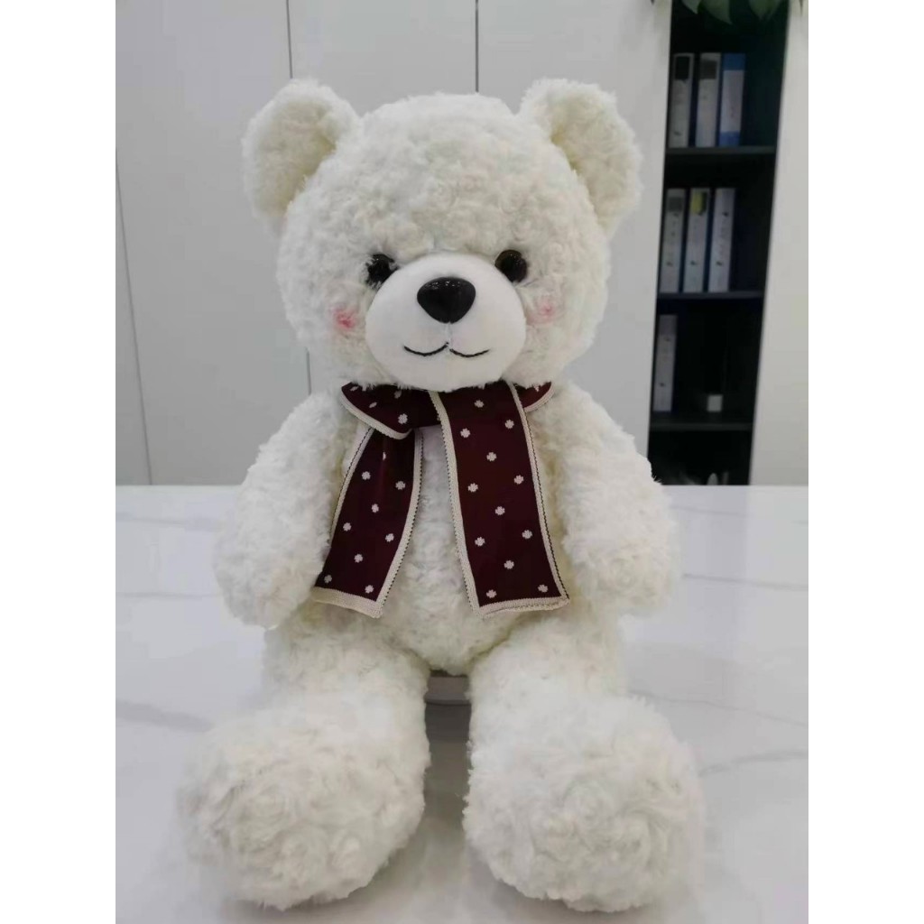 Gấu Bông Teddy Đeo Nơ, Gấu Bông Teddy Lông Xù Chất Vỏ Lông Mềm Mượt Vuốt Ve Thích Size 75 Cm,Babisu