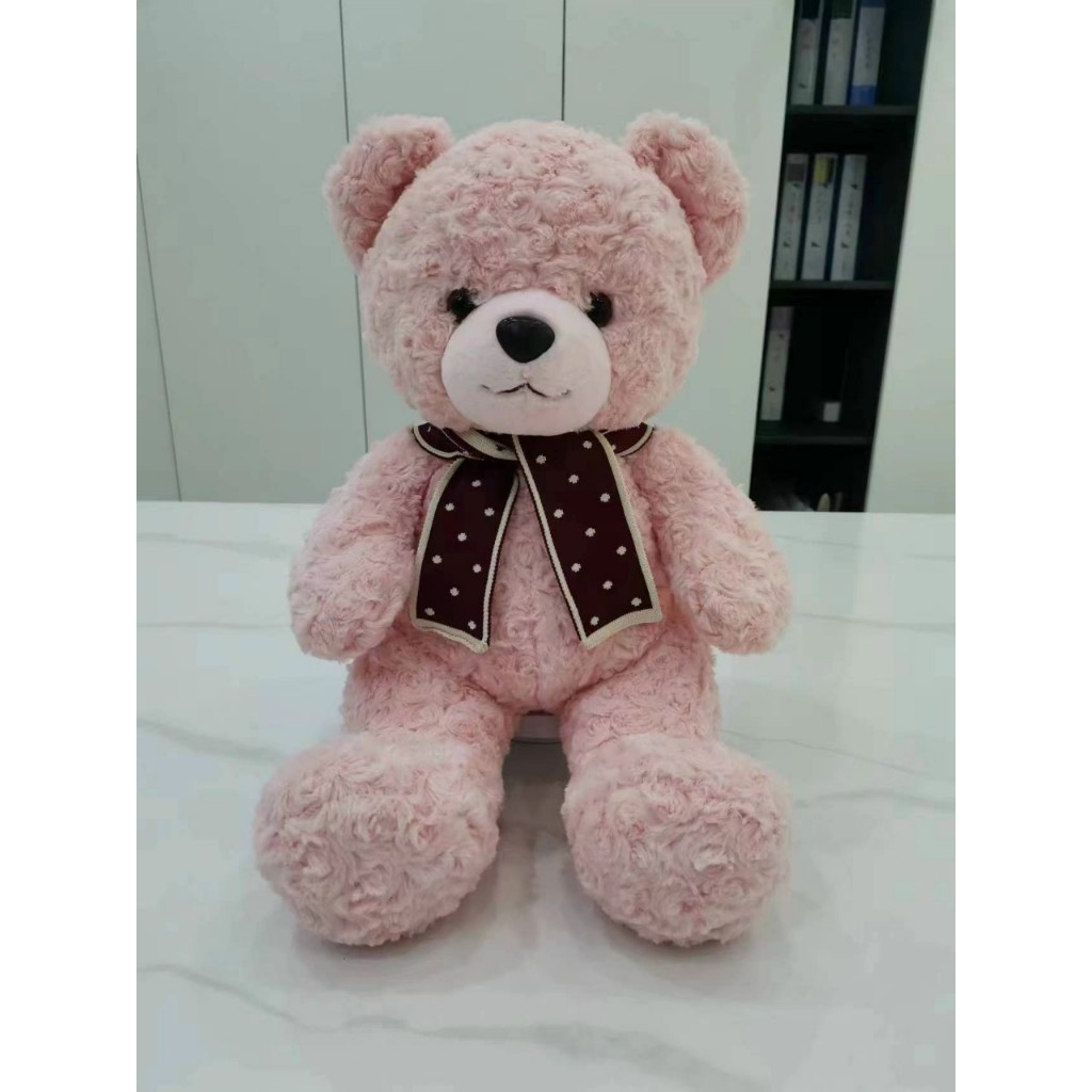 Gấu Bông Teddy Đeo Nơ, Gấu Bông Teddy Lông Xù Chất Vỏ Lông Mềm Mượt Vuốt Ve Thích Size 75 Cm,Babisu