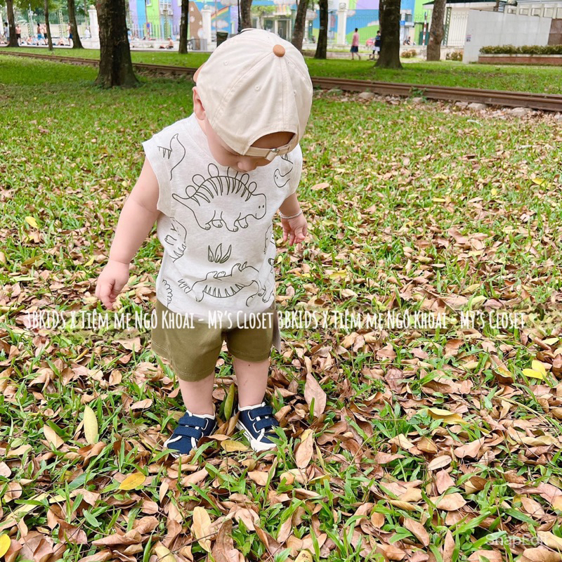 [MD111] 3BKIDS xTIỆM MẸ NGÔ KHOAI Set bộ ba lỗ bé trai chất liệu cotton xuất xịn siêu mềm mát