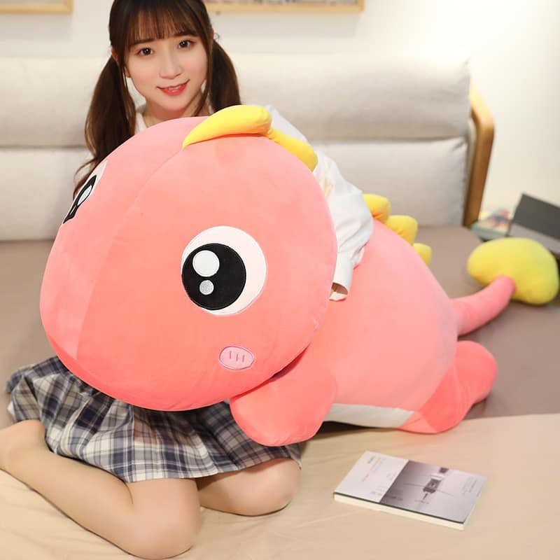 Gấu Bông Khủng Long Đuôi Trái Tim,Gấu Ôm Khủng Long Chính Hãng Chất Mềm Mại Đàn Hồi,Size 120-170 CM