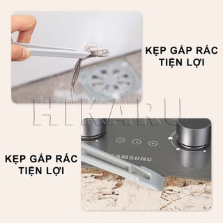 Cây Chà Sàn Nhà Tắm (Tặng Kẹp Gắp Rác) Xoay 360 độ Bàn chải chà sàn đa năng, làm sạch mọi kẽ hở