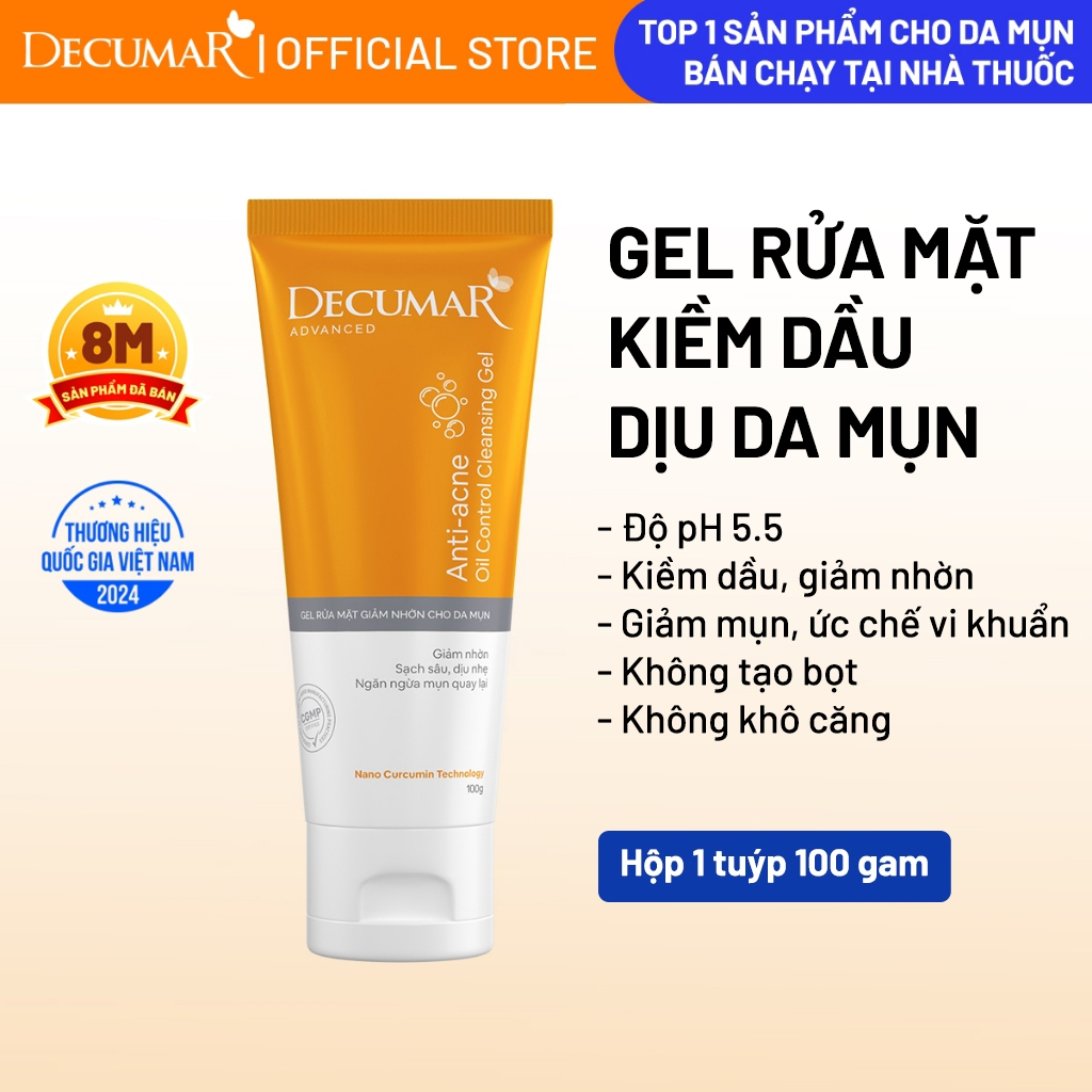 Gel rửa mặt Decumar Advanced