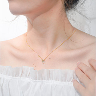 Dây chuyền nữ LAMY Luxury V Shaped Pendant Silver Necklace 6390