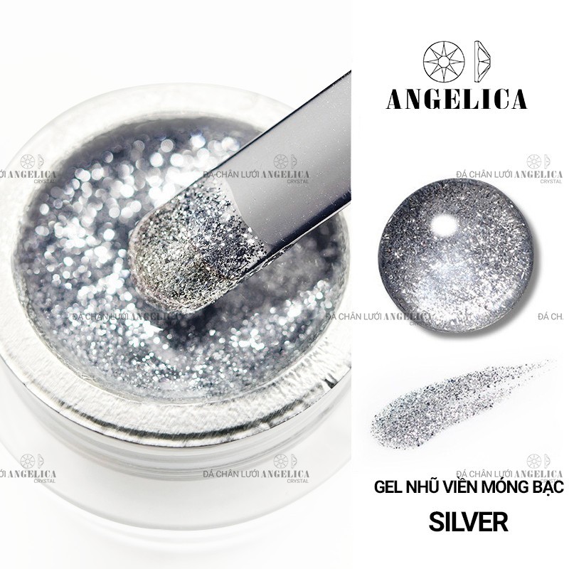 Hũ Gel Nhũ Viền Móng Platinum Gel ANGELICA - Trang Trí Móng Cao Cấp