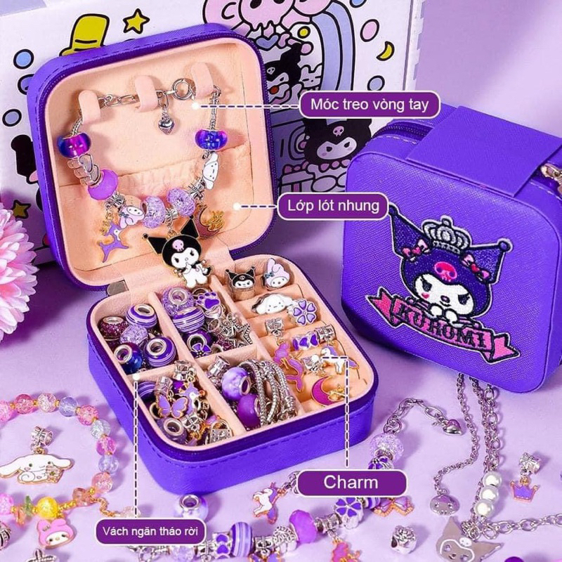 Vòng Tay Charm Vòng Lắc Tay Cho Bé Gái Melody Kuromi Hộp Đựng Vòng Tay Lắc Tay Vòng Tay Charm Dễ Thương-PUPU HOUSE