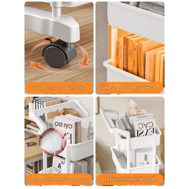 Kệ đựng đồ spa, đồ nail có bánh xe di chuyển tiện ích, kệ để đồ ăn vặt nhựa cao cấp
