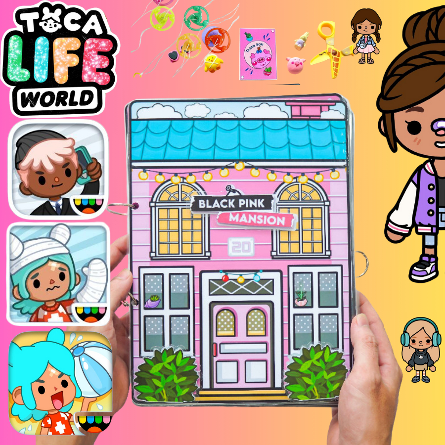 Ngôi nhà của BLACKPINK Mansion Ngôi nhà búp bê đồ chơi giấy thủ công toca boca h6 đồ chơi cho bé gái