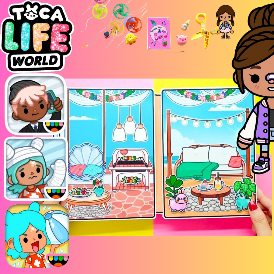 Cuốn Sách Toca Boca squishy giấy đồ chơi thủ công toca boca giấy nhà của beauty.holic đồ chơi giấy The Bride House