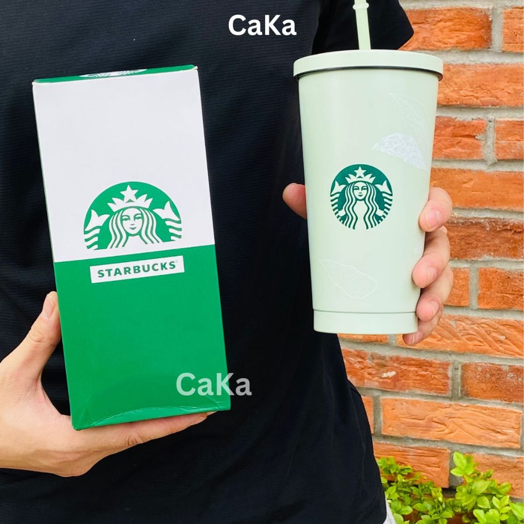 Ly Nước Giữ Nhiệt, Cốc Giữ Nhiệt STARBUGG Xanh Thể Tích 550ML Chất Liệu ...