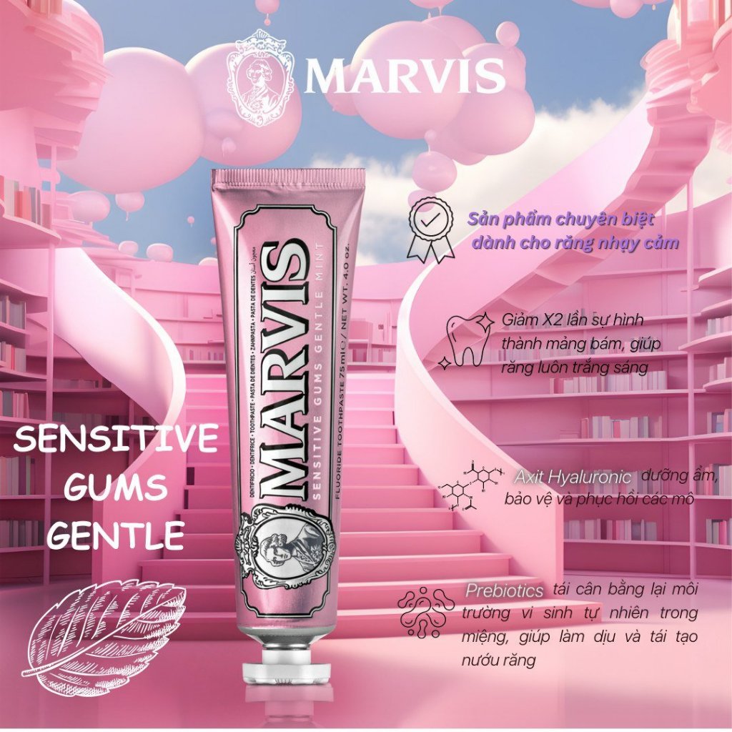 Ảnh Combo Kem Đánh Răng Marvis Care Collection - Whitening, Smoker & Sensitive Mint - MARVIS 3