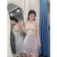 HT141 Váy ngủ sexy xẻ hông có GỌNG tôn dáng,đầm ngủ lụa phối ren nơ ngực gợi cảm HT141