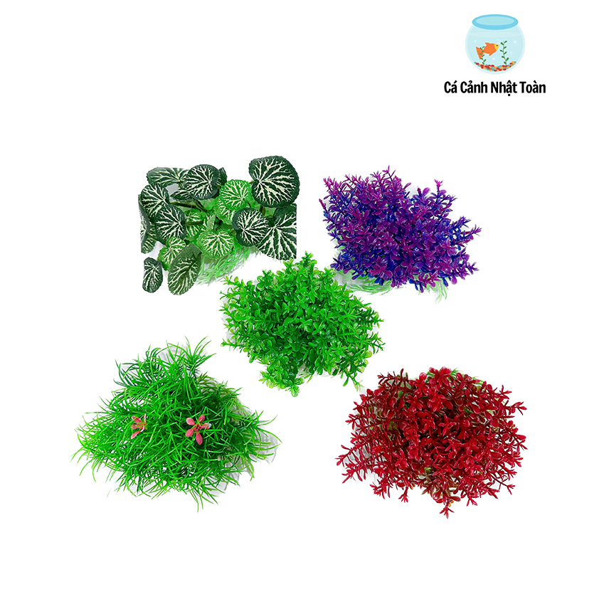 Bụi Rong Giả Đủ Màu Trang Trí Bể Cá Cảnh Cao 7cm (Mẫu Ngẫu Nhiên)