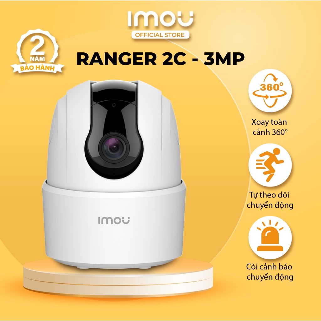 Ảnh Camera Wifi trong nhà Imou Ranger 2C (3MP) I IPC-TA32CP I Đàm thoại hai chiều I Xoay 360 1