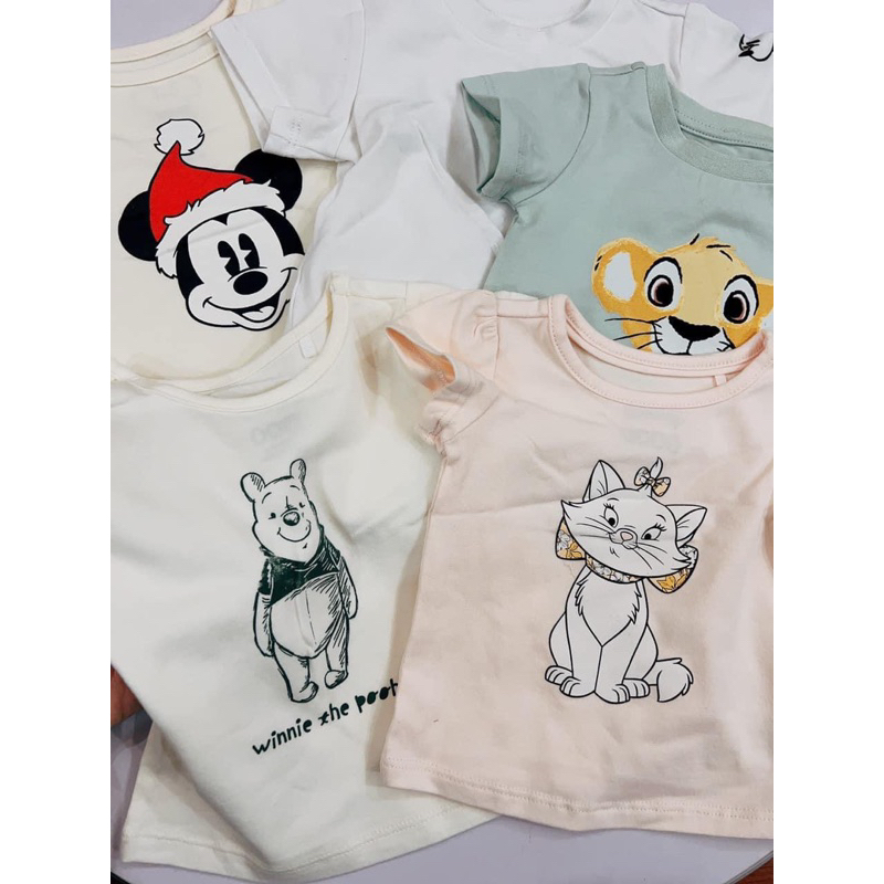 Áo phông sơ sinh bé trai bé gái xuất dư NB C6123 size 3–6m (3–7kg) cotton mềm thoáng mát