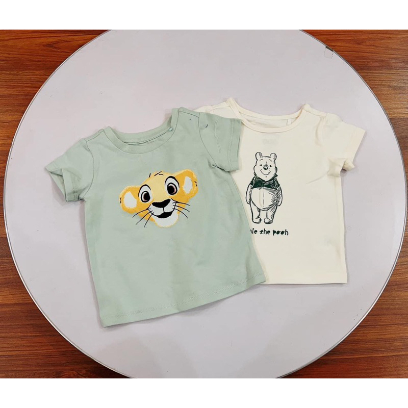 Áo phông sơ sinh bé trai bé gái xuất dư NB C6123 size 3–6m (3–7kg) cotton mềm thoáng mát