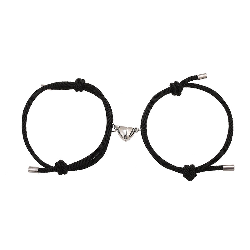 Vòng tay đôi nam nữ, vòng cặp hình trái tim làm thủ công, Lắc tay đôi titan làm quà tặng valentitan người yêu | fancy
