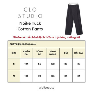 Quần CLOSTUDIO Noike Tuck Cotton Pants