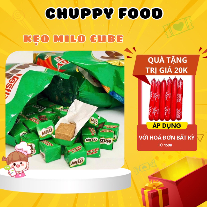 20 Viên Kẹo Milo Cube Cacao Nestle Thái Lan, Kẹo Ngậm Milo Ăn Vặt 