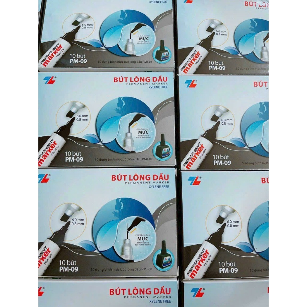 Hộp 10 Bút Lông Dầu TL-PM09 Cao Cấp