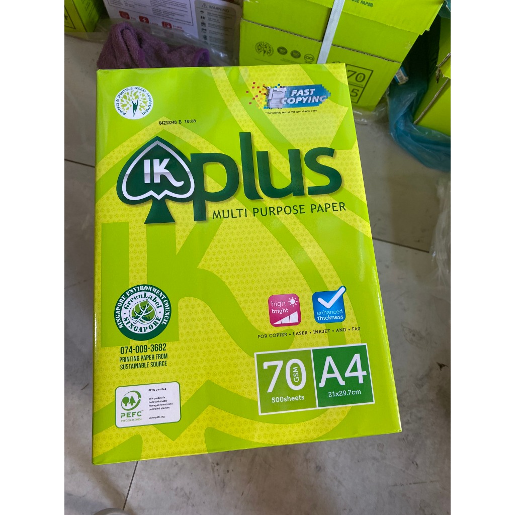 Giấy in a4 a5 IK PLUS giá rẻ định lượng 70gsm tập 500 tờ giấy a4 văn phòng phẩm cao cấp