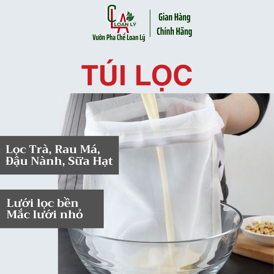 Túi Lọc Trà Lọc Sữa Hạt Lọc Rau Má Dạng Lưới Lổ Lưới Siêu Mịn Chắc Bền ...