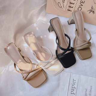 Mieo Shoes - Guốc Nữ Quai Chéo Da Mềm Êm Chân D2652 D2653 D2654 D2655