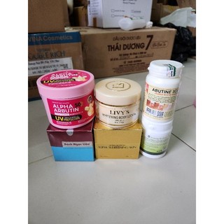 Combo Cốt Trắng Body cấp tốc 1kg2 kem cốt thái cho da ngâm đen trai lỳ 5 Món