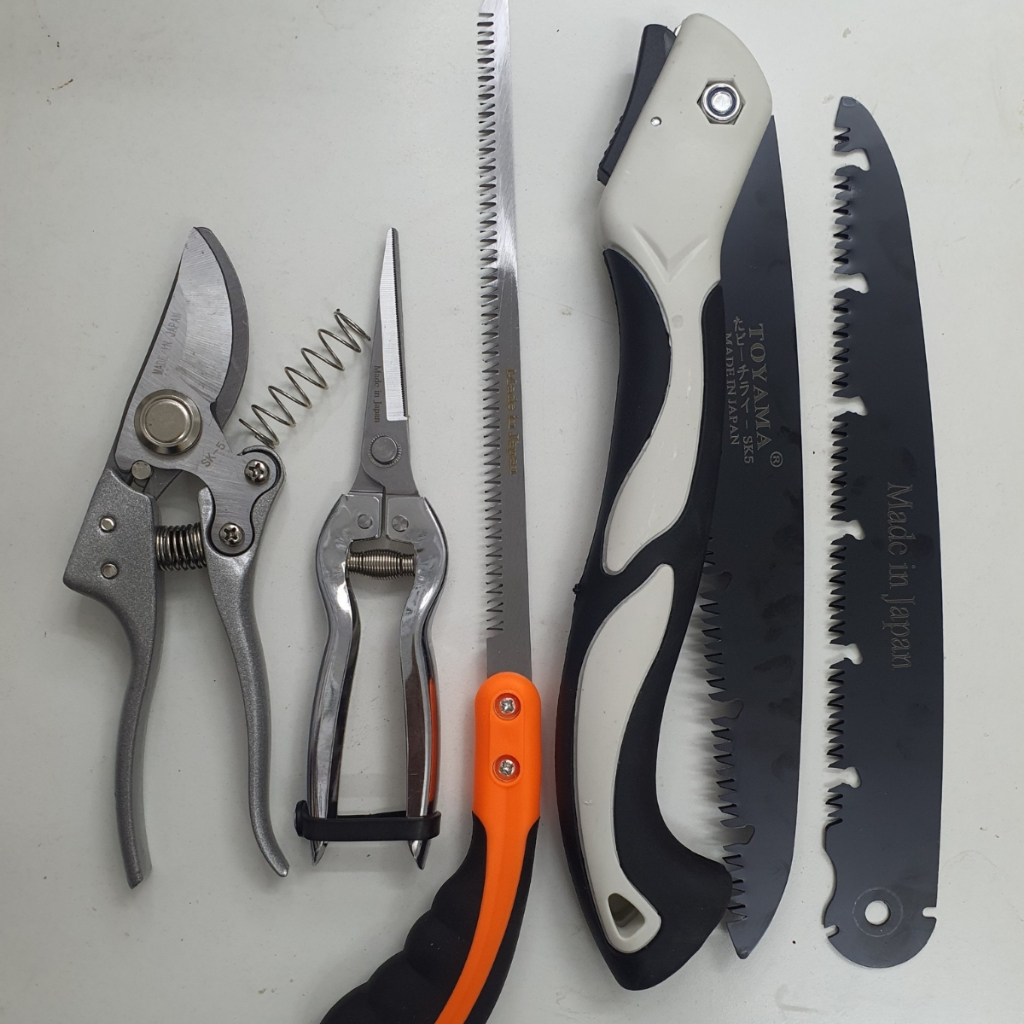 (FREESHIP) Bộ 5 Món Làm Vườn Cây Cảnh Bonsai ( Kéo cắt SK5, Kéo Tỉa, Cưa Lách, Cưa Gấp Kèm Lưỡi) - Dụng Cụ NN GD Smart