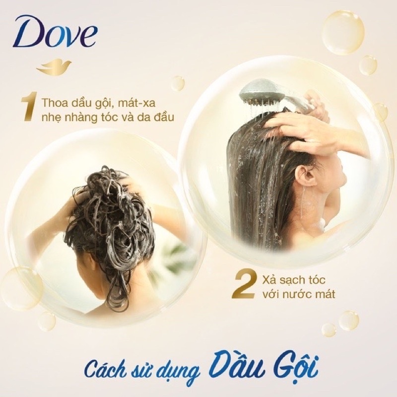 Dầu gội Dove phục hồi hư tổn , ngăn gãy rung 850g