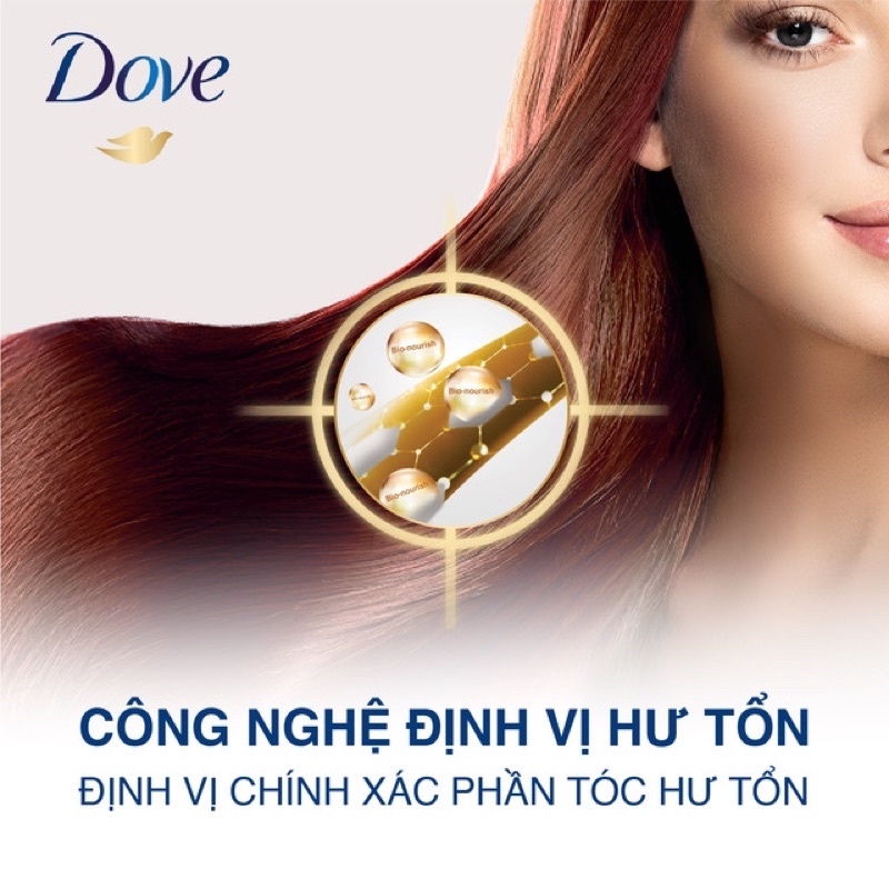 Dầu gội Dove phục hồi hư tổn , ngăn gãy rung 850g