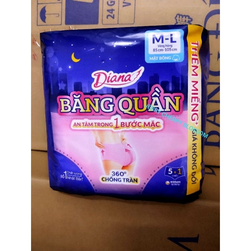 1 gói Băng vệ sinh dạng quần Diana Beauty hip/Kotex 5 chiếc chống tràn 360 độ size ML, XL( hàng tặng hoặc ko tùy chọn)