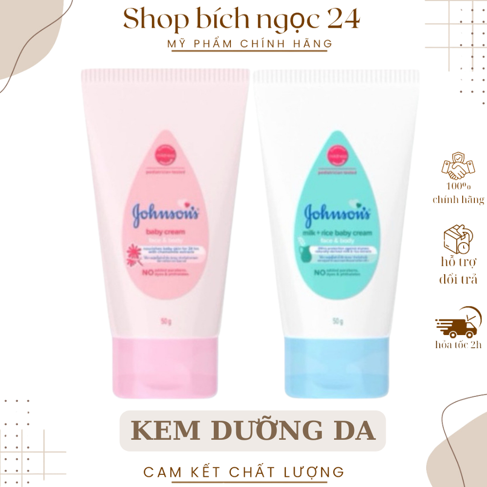Kem dưỡng da Johnson's Milk Rice Baby + Cream 50g