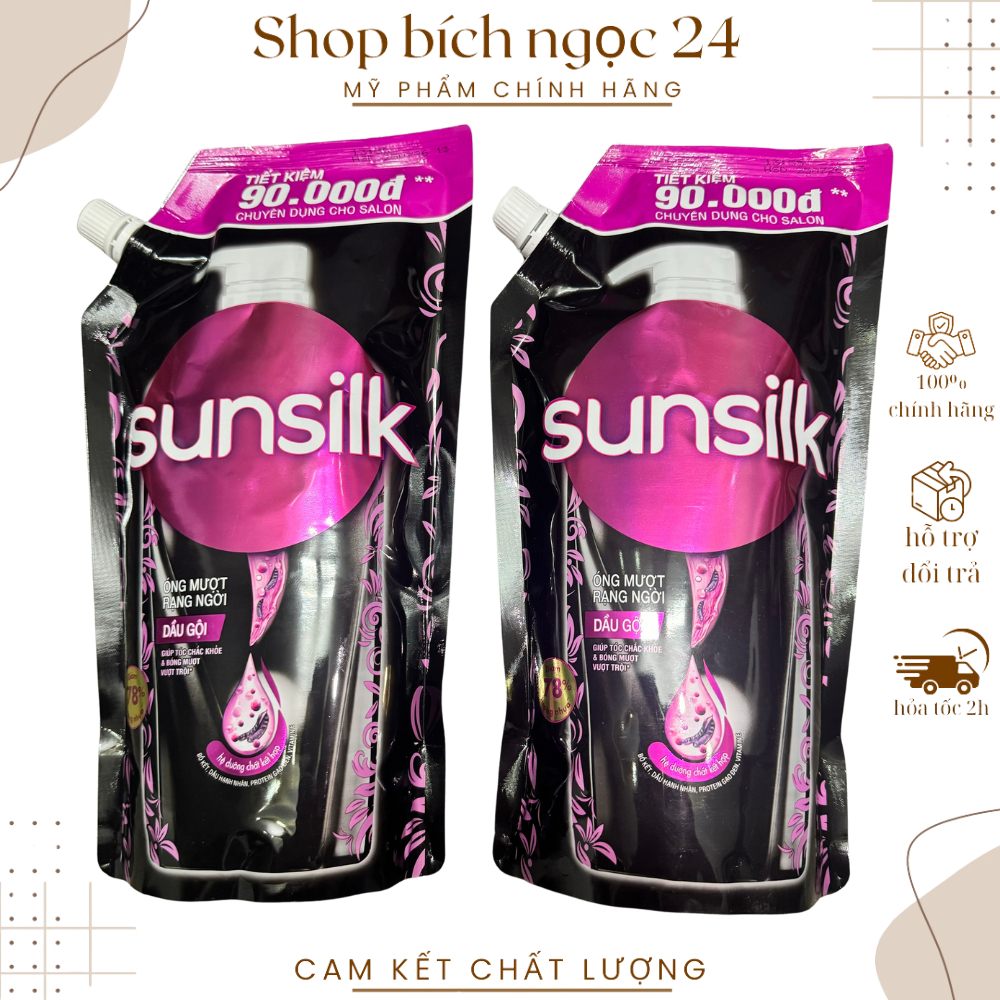 Dầu gội , Sunsilk đen óng mượt rạng ngời dạng TÚI 971ml