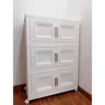 Tủ Nhựa Đồ Gấp Gọn Ngang 80/90cm, Tủ Đựng Quần Áo Đa Năng Dễ Dàng Lắp Ghép, Để Đồ Tiện Dụng, Tủ Để Đồ 4/5 Tầng — ảnh 6