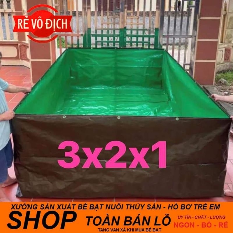 Bể bạt nuôi cá, ốc ếch, hồ bơi cho trẻ em - loại xanh bộ đội và hdpe mầu đen