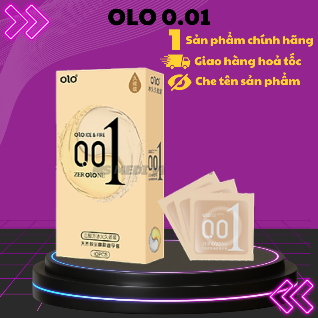 Bao Cao Su OLOO 0.01 Zero Vàng Lửa Băng Dẫn Nhiệt (hộp 10c) | Shopee ...