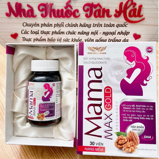Viên uống bổ bầu Mama Max Gold bổ sung sắt và các vitamin tổng hợp cần thiết cho mẹ bầu, phụ nữ trước bầu và cho bé bú