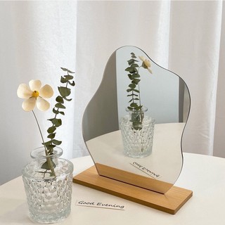 Gương Cầm Tay, Gương Để Bàn Mini, Đế Gỗ, Đóng Gói Bao Bể Vỡ, Thương Hiệu Gương Diamond Mirror
