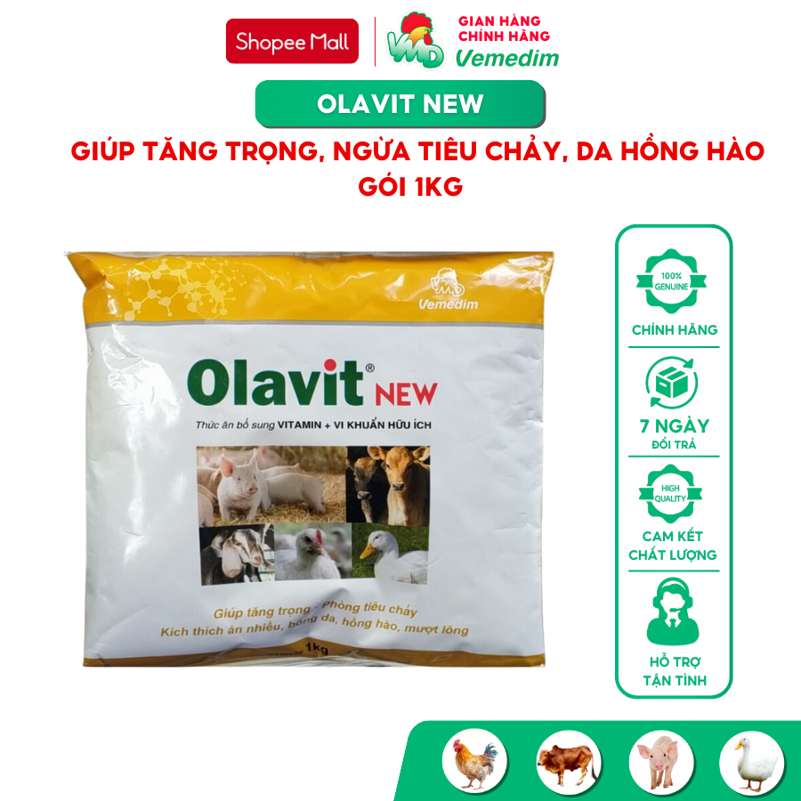 Vemedim Olavit New - Thức ăn bổ sung hỗ trợ ăn, ngủ trên heo, gà, bê ...