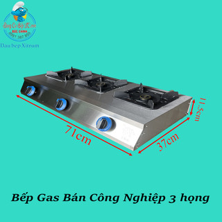 Bếp Gas 3 Họng Bán Công Nghiệp | Bếp Gas Chuyên Mỳ Cay, Phở Bát Đá