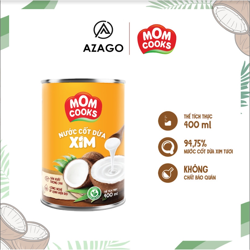 Nước Cốt Dừa Mom Cooks 400ml/lon - Thương hiệu Mom Cooks - AZAGOHN ...