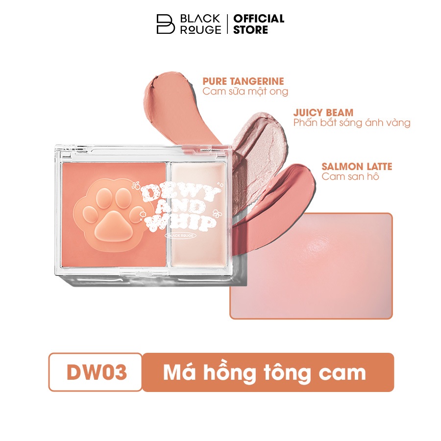 Ảnh Má Hồng Kem Kèm Highlight Black Rouge Dewy Whip Cheek And Beam 75.1g 4