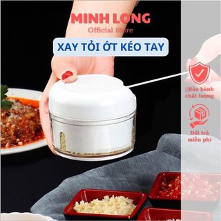 MÁY XAY KÉO TAY MINI ❤️DỤNG CỤ XAY TỎI ỚT ĐA NĂNG - Máy Xay Tỏi Ớt cầm tay Mini- Cối Xay Tỏi- Ớt Dây Rút