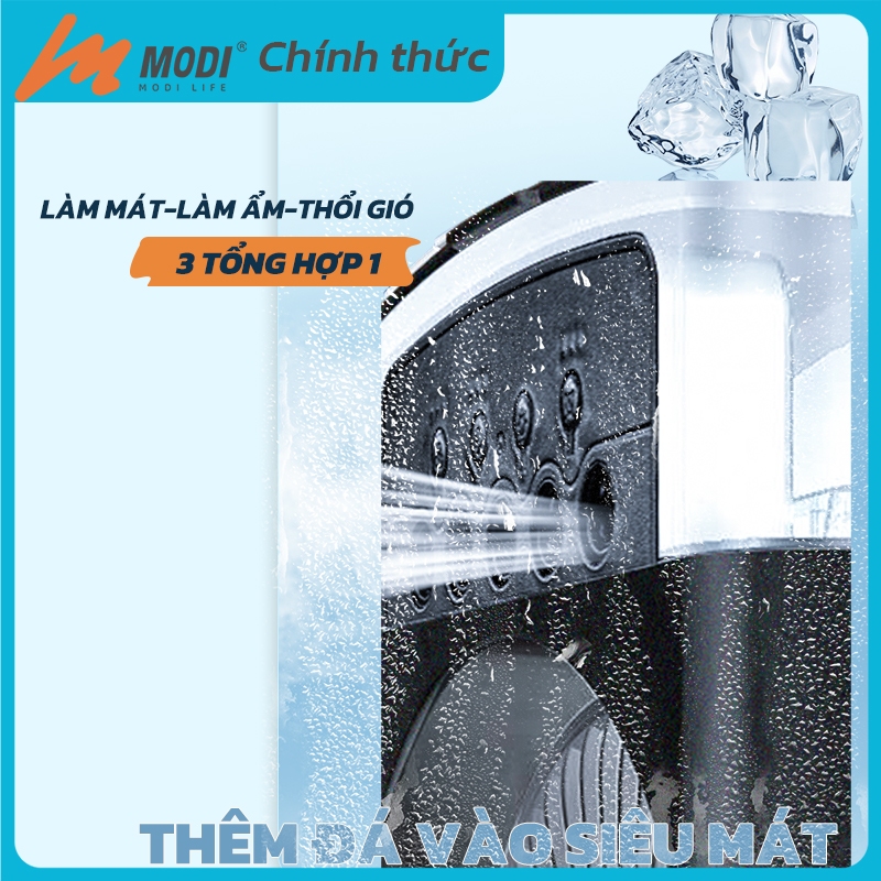 Ảnh Quạt Điều Hoà Phun Sương Mini Modi Solar, Quạt Hơi Nước Có Khay Đá Dung Tích 600ml 3