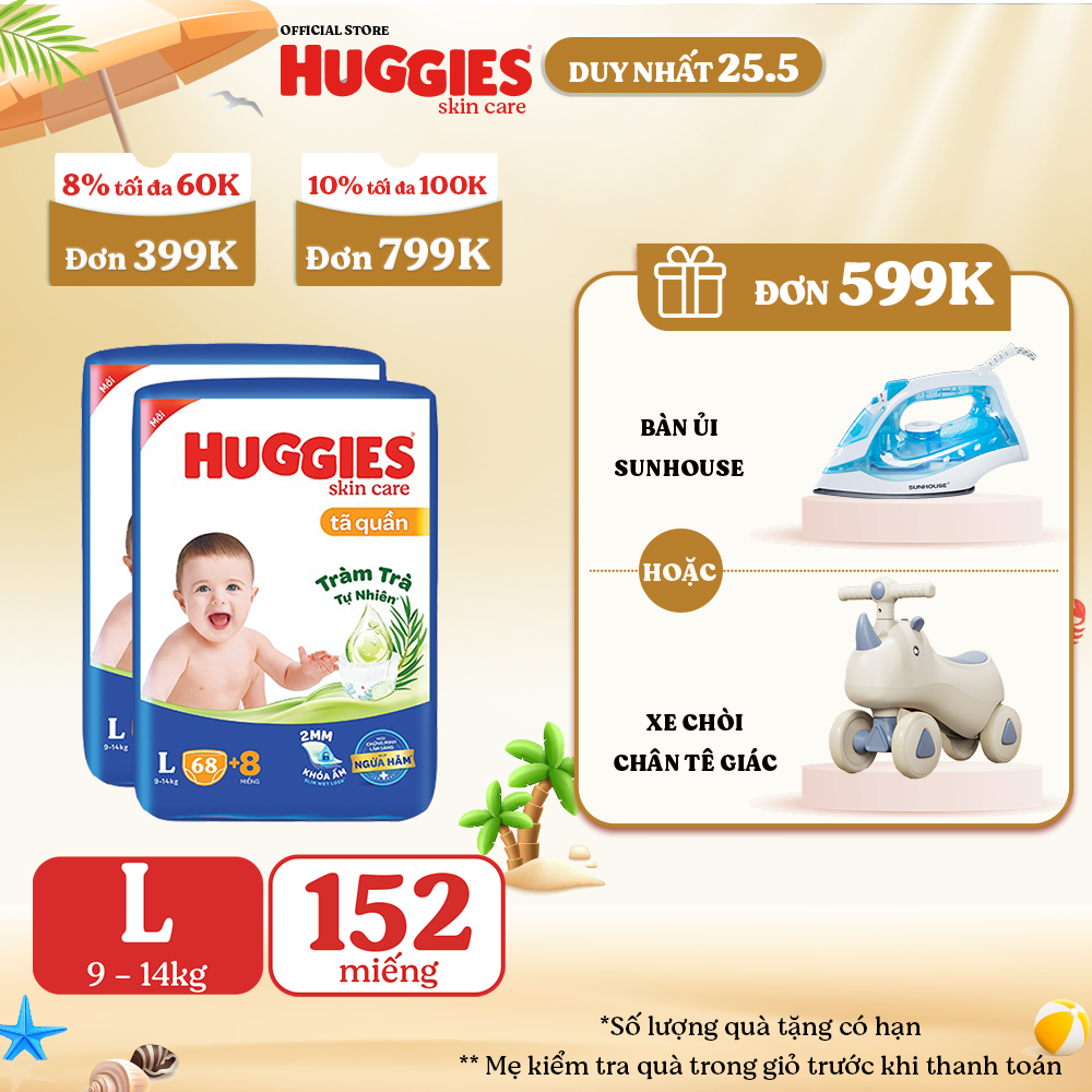 Combo 2 Tã Quần Huggies Skincare Super Jumbo M76 L68 Xl60 Xxl54 8 Shopee Việt Nam