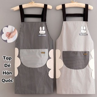 Tạp dề chống thấm nước, thấm dầu có túi lớn đựng đồ và khăn lau tay thời trang Hàn Quốc